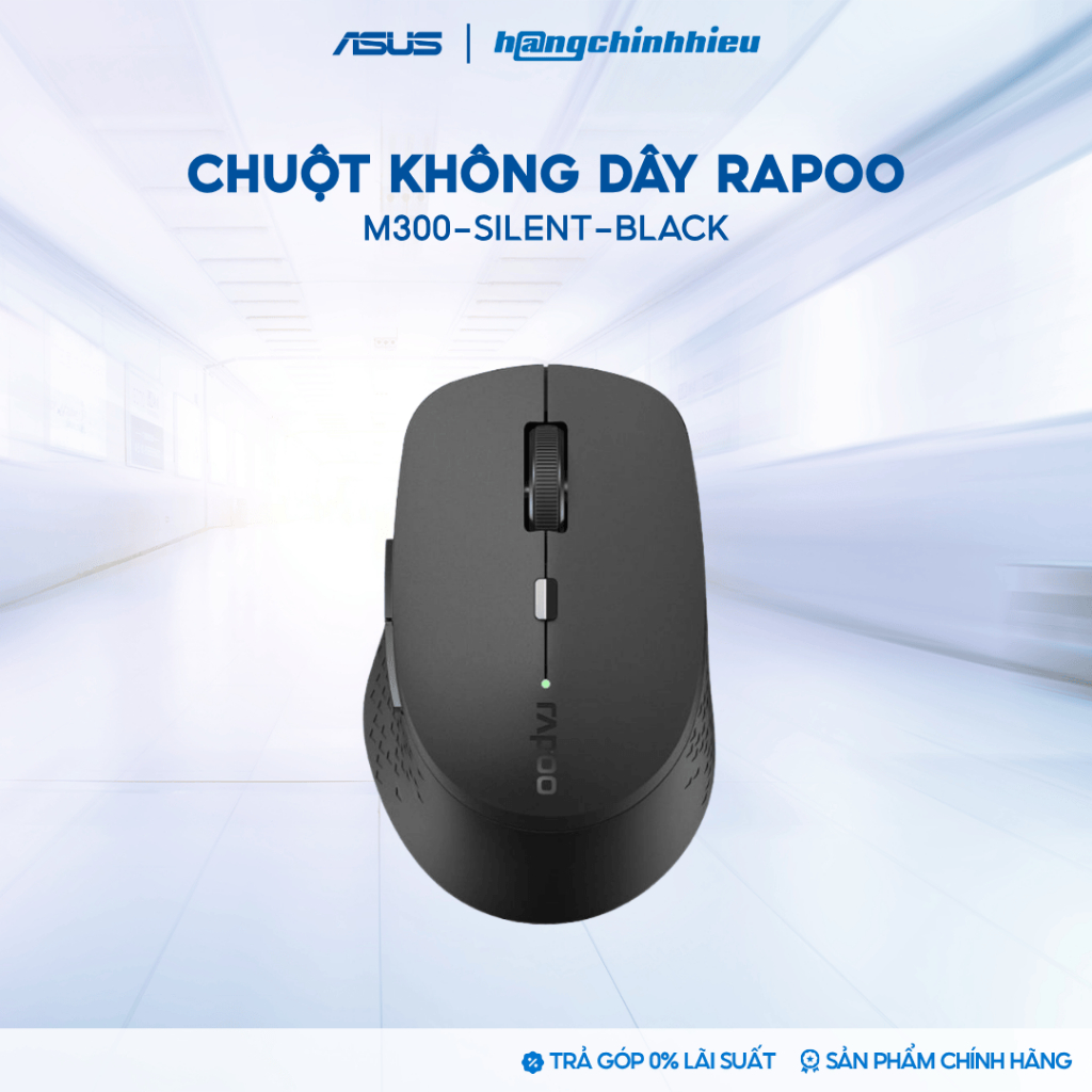 Chuột không dây Rapoo M300 Silent / Xám đen