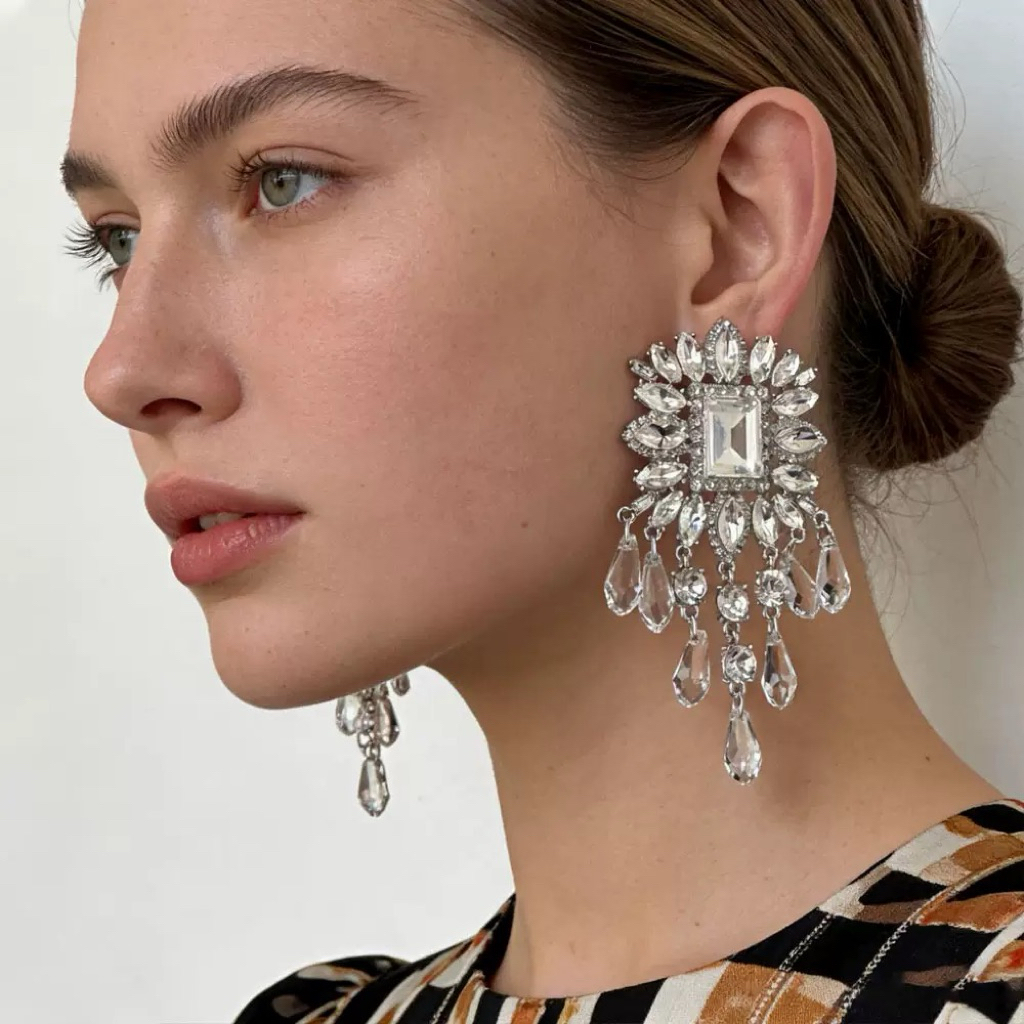 Bông tai đá to MABLE 2 | ANHS Accessories
