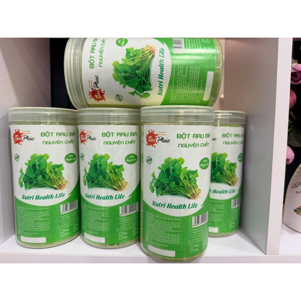Bột rau má sấy lạnh nguyên chất hộp 500gr