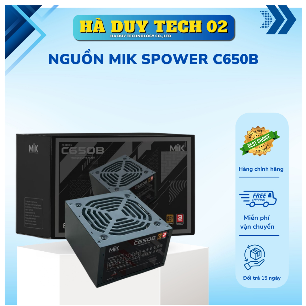 Nguồn MIK SPOWER C650B - Chính Hãng - Bảo Hành 36T - Ha Duy Tech