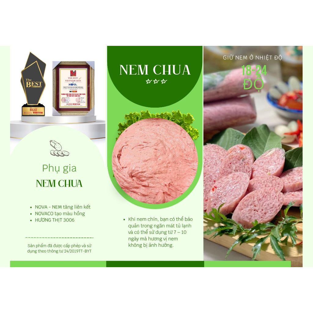 NEM CHUA - Phụ Gia Làm Nem Chua Chuẩn Vị (Tặng màu Nem chua)