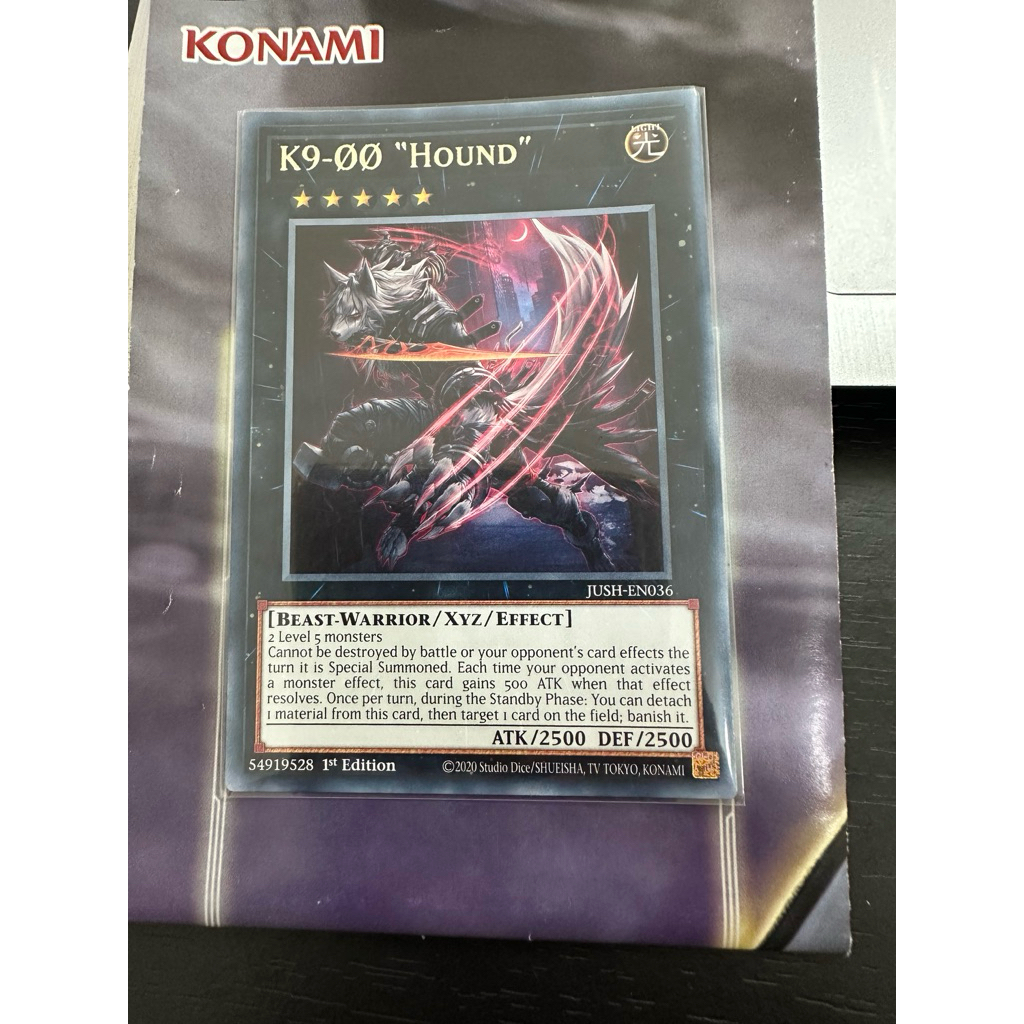 Thẻ bài Yugioh K9-00 “Hound” (Real Card)