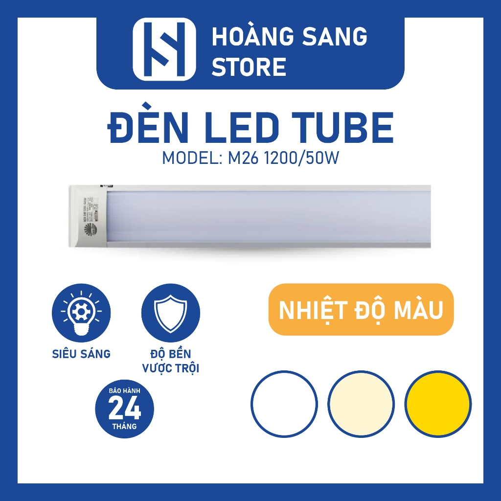 Đèn LED Nổi trần M26 50W Rạng Đông Model: M26 1200/50W