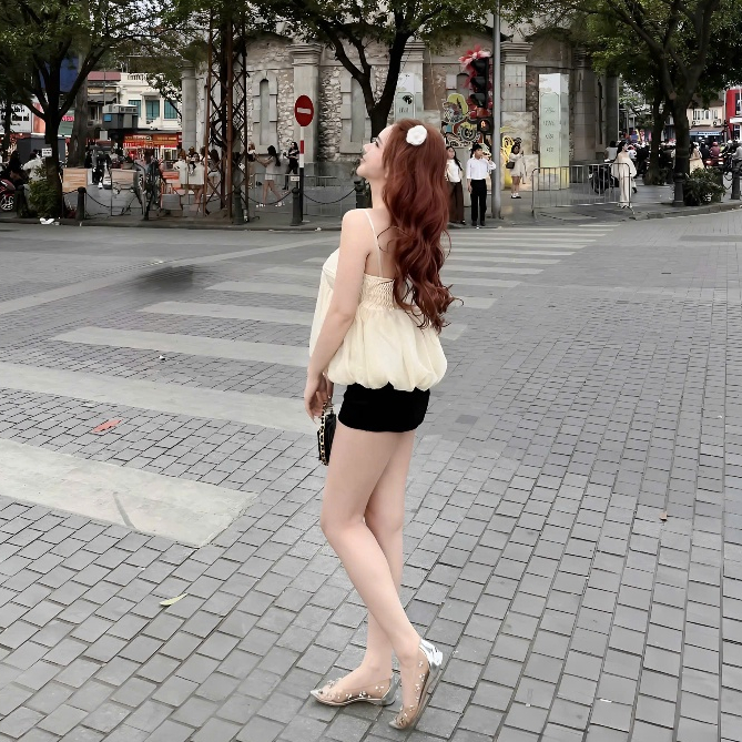 Áo 2 Dây Babydoll Dáng Bí Bồng Xòe Sang Chảnh Chất Liệu Tơ Óng Mềm Mại | BigBuy360 - bigbuy360.vn