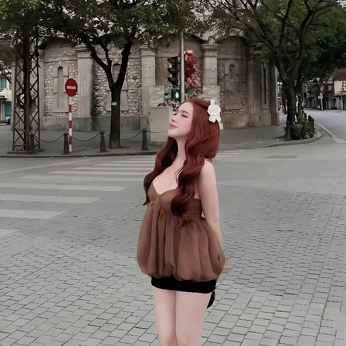 Áo 2 Dây Babydoll Dáng Bí Bồng Xòe Sang Chảnh Chất Liệu Tơ Óng Mềm Mại | BigBuy360 - bigbuy360.vn