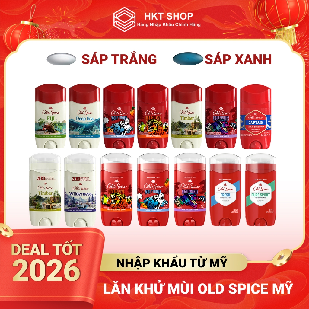 Lăn Khử Mùi Old Spice hàng cty, lăn nách ngăn mùi, thơm mát- HKT Shop