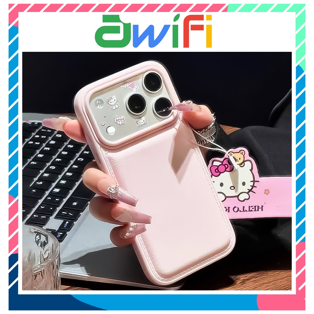 Ốp Lưng iPhone Da Nổi Viền Chỉ 6/6plus/7/8/plus/x/xs/11/12/13/14/15/16/17/pro/plus/promax - Awifi Ca