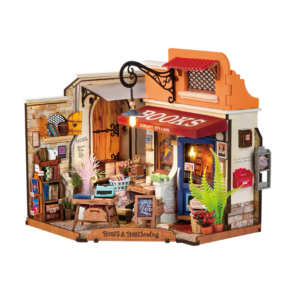 Corner Bookstore -Rolife (DG164) - Mô Hình Lắp Ráp Gỗ 3D - Tiệm Sách Góc Phố - Quà Tặng&Decor