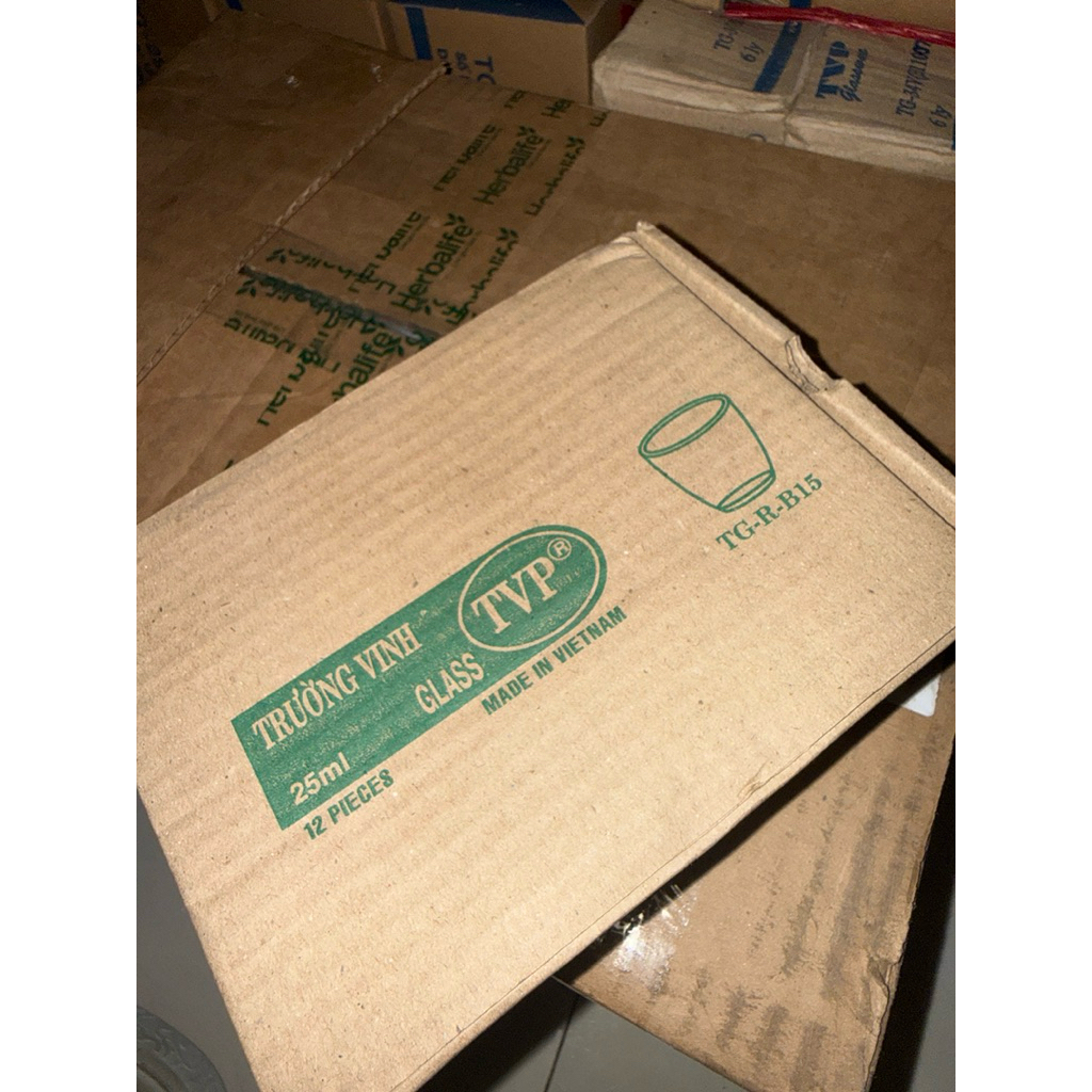 Ly shot thủy tinh 25ml đáy dày Trường Vinh – ly rượu nhỏ, ly cafe shot, ly nếm