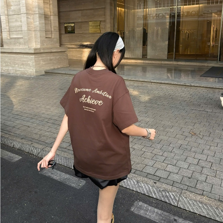Áo Thun Boxy Achieve Nevasome Cotton 250gsm Local Brand Tay Lỡ Boxy Rộng Nam Nữ Menswear Womenswear | BigBuy360 - bigbuy360.vn