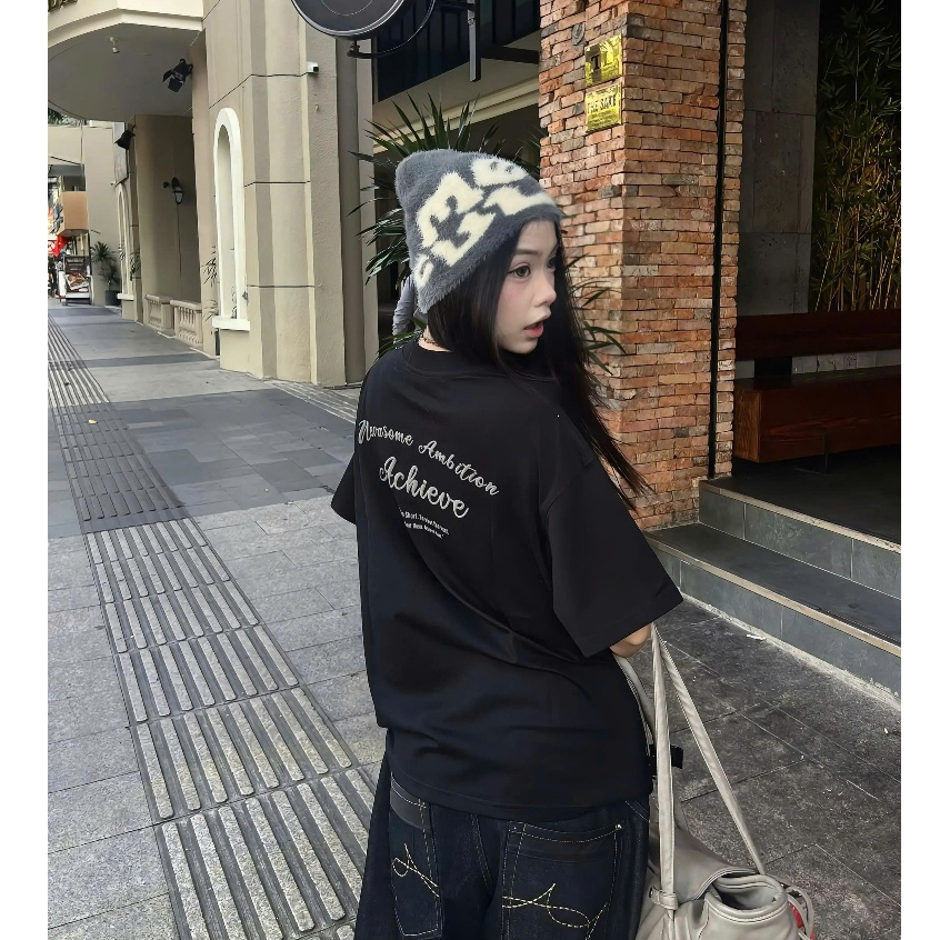 Áo Thun Boxy Achieve Nevasome Cotton 250gsm Local Brand Tay Lỡ Boxy Rộng Nam Nữ Menswear Womenswear | BigBuy360 - bigbuy360.vn