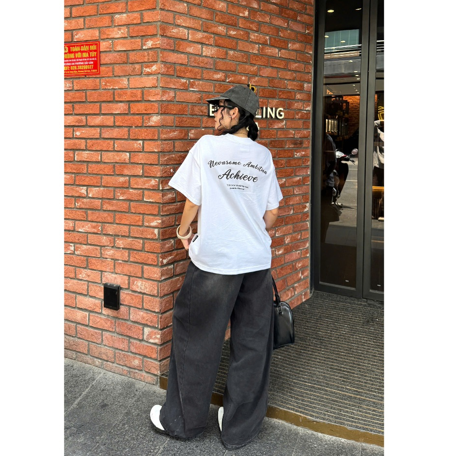 Áo Thun Boxy Achieve Nevasome Cotton 250gsm Local Brand Tay Lỡ Boxy Rộng Nam Nữ Menswear Womenswear | BigBuy360 - bigbuy360.vn
