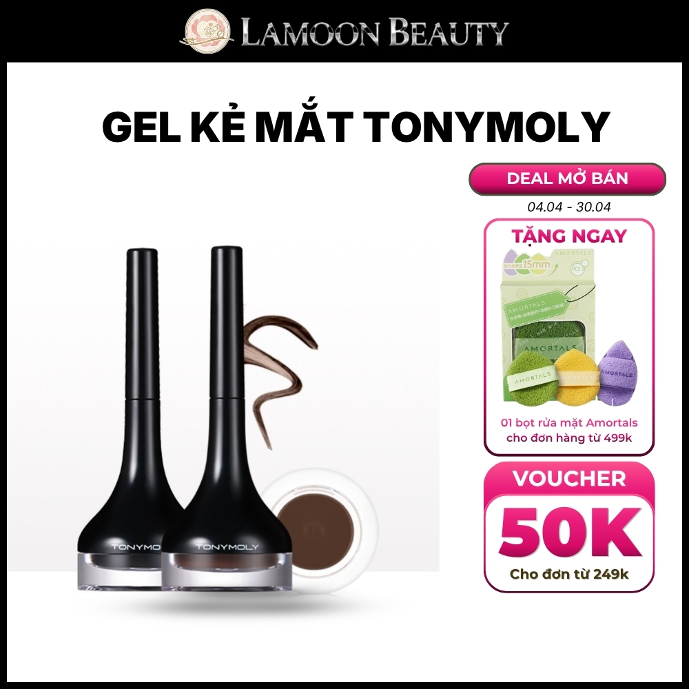 Gel kẻ mắt TONYMOLY Perfect Back kẻ mắt nước dạng gel lâu trôi, 2 màu nâu và đen 4g - Lamoon Beauty