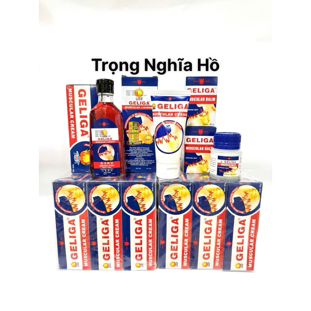 [Combo 6Chai]Dầu Cù Là Lửa Geliga/ Dầu xoa bóp Dạng nước, dạng kem, dạng cù là Hỗ Trợ Giảm Đau Nhức 