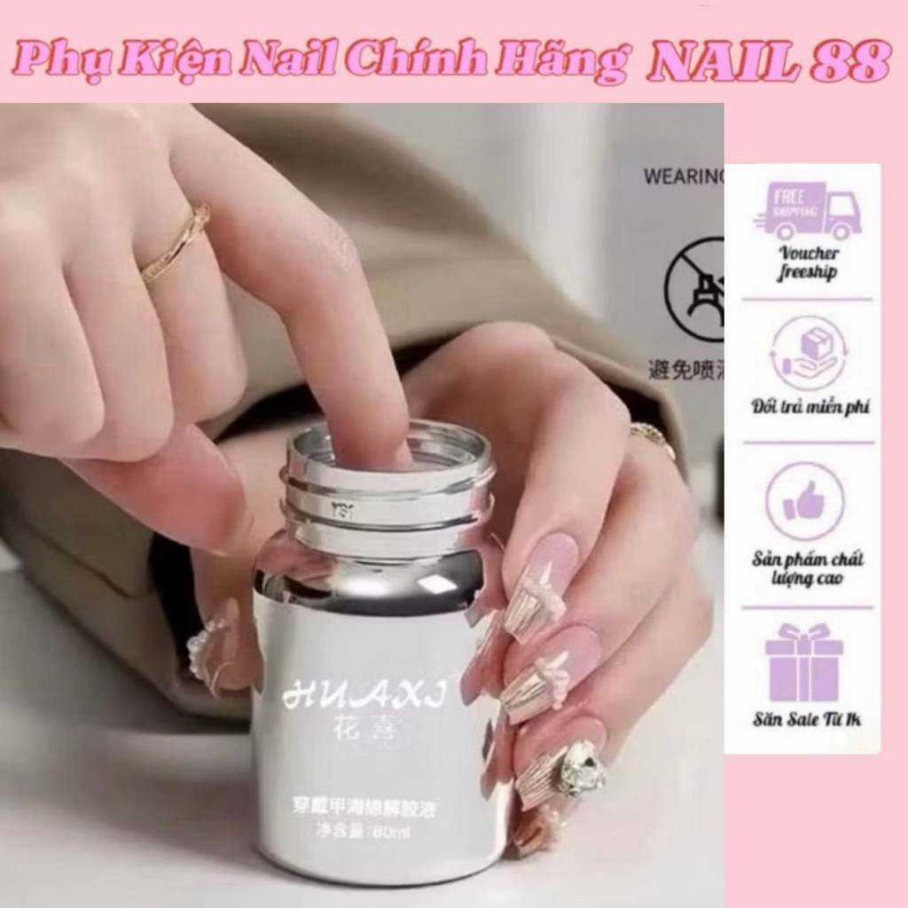 Gel Tháo Móng Úp HUAXI – Dung Dịch Tháo Móng HUAXI Nhanh Chóng, Tiện Lợi, An Toàn, Không Gây Hư Tổn 