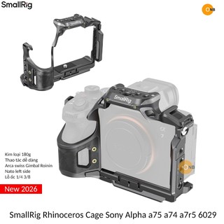 SmallRig Rhinoceros Cage Khung bảo vệ Sony Alpha a75 a74 a7r5 6029 mới ra 2026