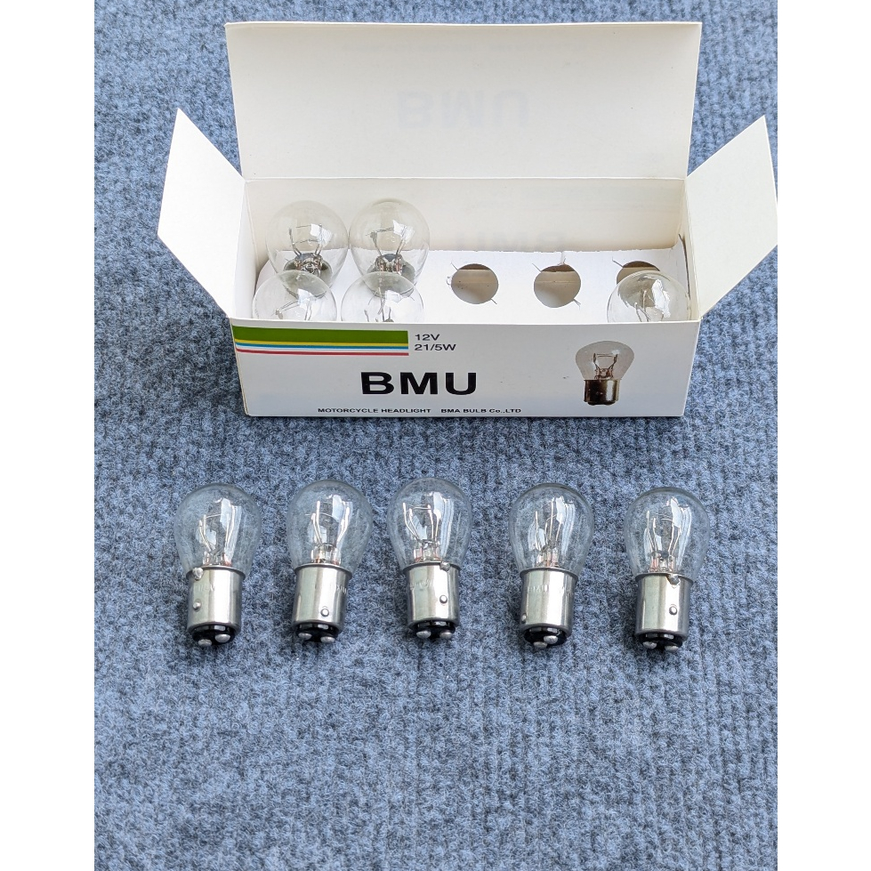 Set 5 Bóng Đèn Hậu Xe Máy 12V 21/5W – Wave Dream Future Sirius Nouvo Mio Luvias Nozza – Đèn Phanh