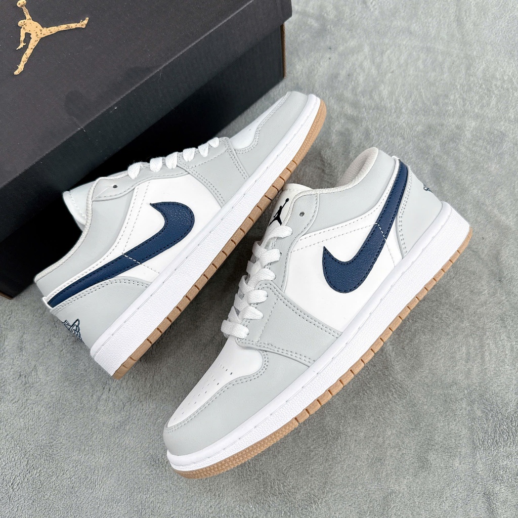 Giày Thể Thao Air JD1 Low White Wolf Grey Navy