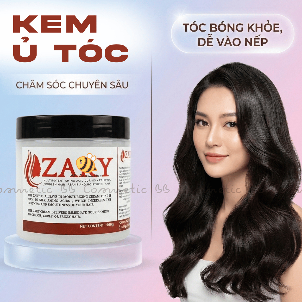 Kem Ủ Tóc Za.ky Siêu Mượt Phục Hồi Công Nghệ Nhật Bản 500g - Cho Tóc Hư Tổn, Khô Xơ do Uốn Nhuộm
