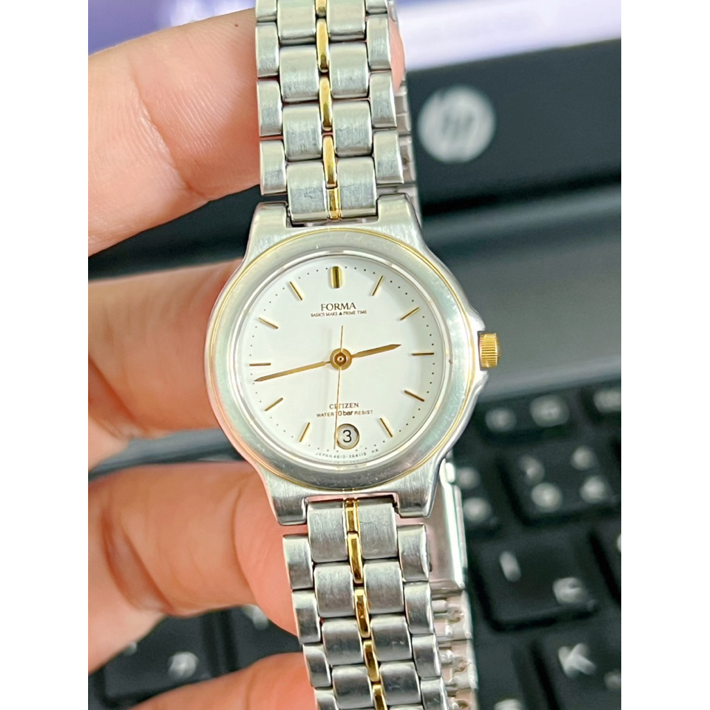 Đồng hồ nữ hiệu máy pin 2hand - Citizen Forma- size mặt 25mm, size tay ~ 16.5cm