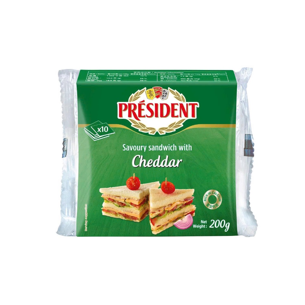 Pho mai chế biến President Processed Cheese Sandwich 200g