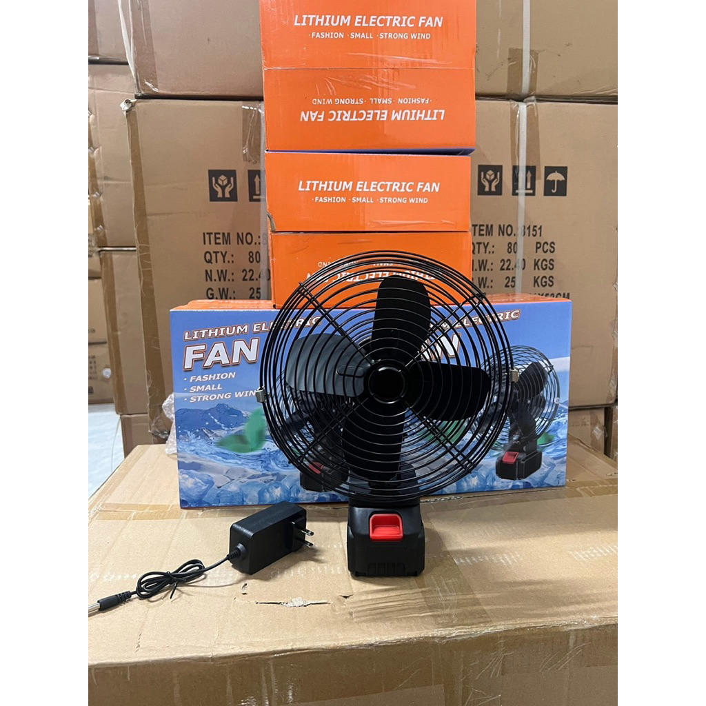(hàng mới về ) quạt tích điện Fan 1200mh pin 10cell sử dụng 4-6h lồng sắt cánh sắt , quath tích điện