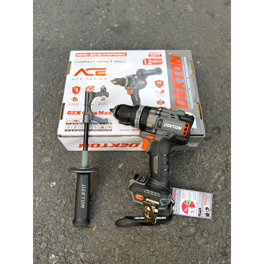 Máy khoan công trình Dekton M21-ID13160PROMAX, Lực siết 160Nm, Động cơ Brushless,Chân pin phổ thông