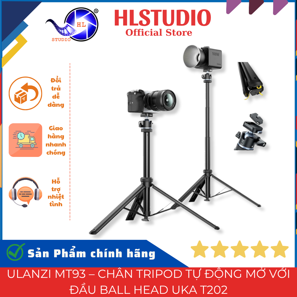 Chân Tripod Ulanzi MT93 Ball Head Uka T202 160 Cm 3 Kg