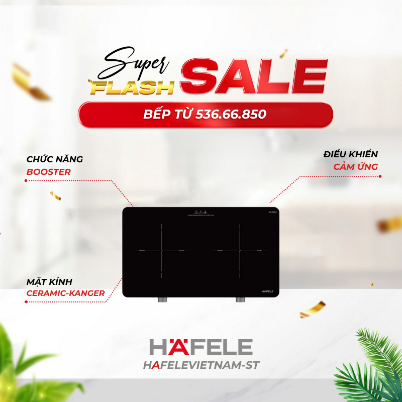 Bếp từ đôi Hafele HS-I5521FG 536.66.850 bảo hành 1 năm