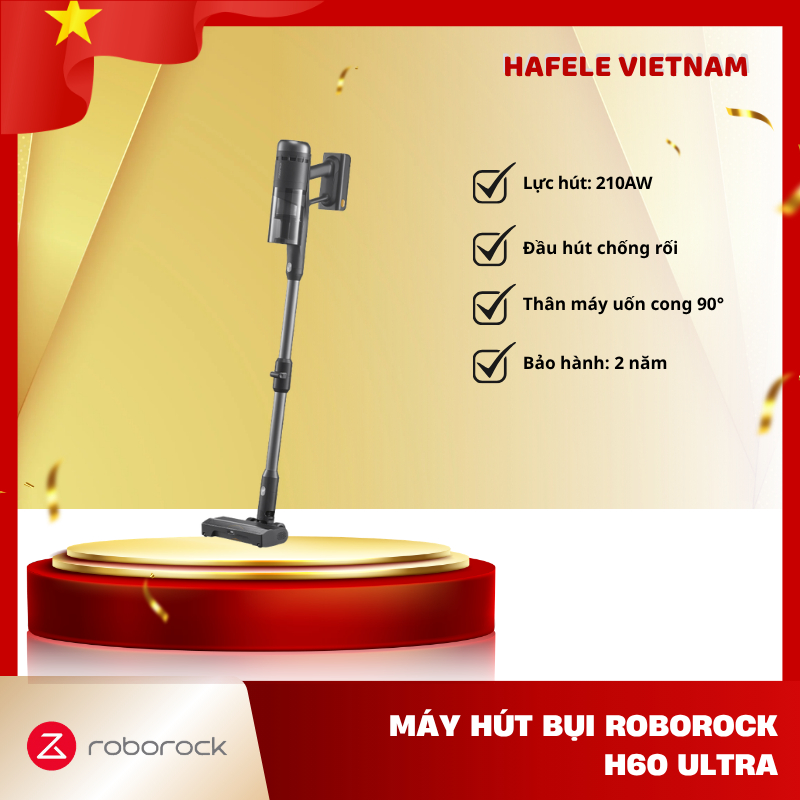 Máy Hút Bụi Roborock H60 Ultra – Màn Hình Led Trực Quan – Hệ Thống Lọc 5 Lớp – FEM