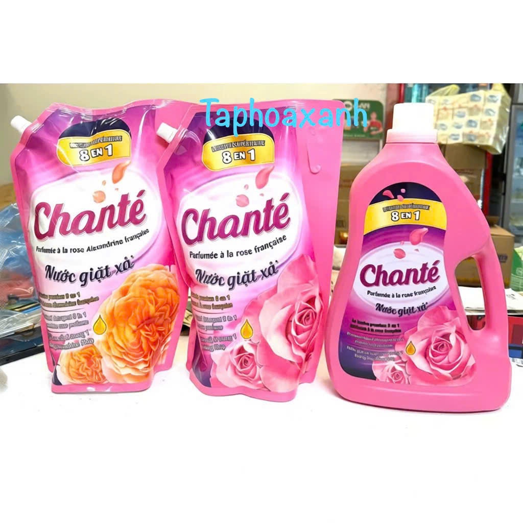 Thùng 4 Can - Nước Giặt Xả Chanté 8in1 Hương Nước Hoa 3,1kg/3,05kg