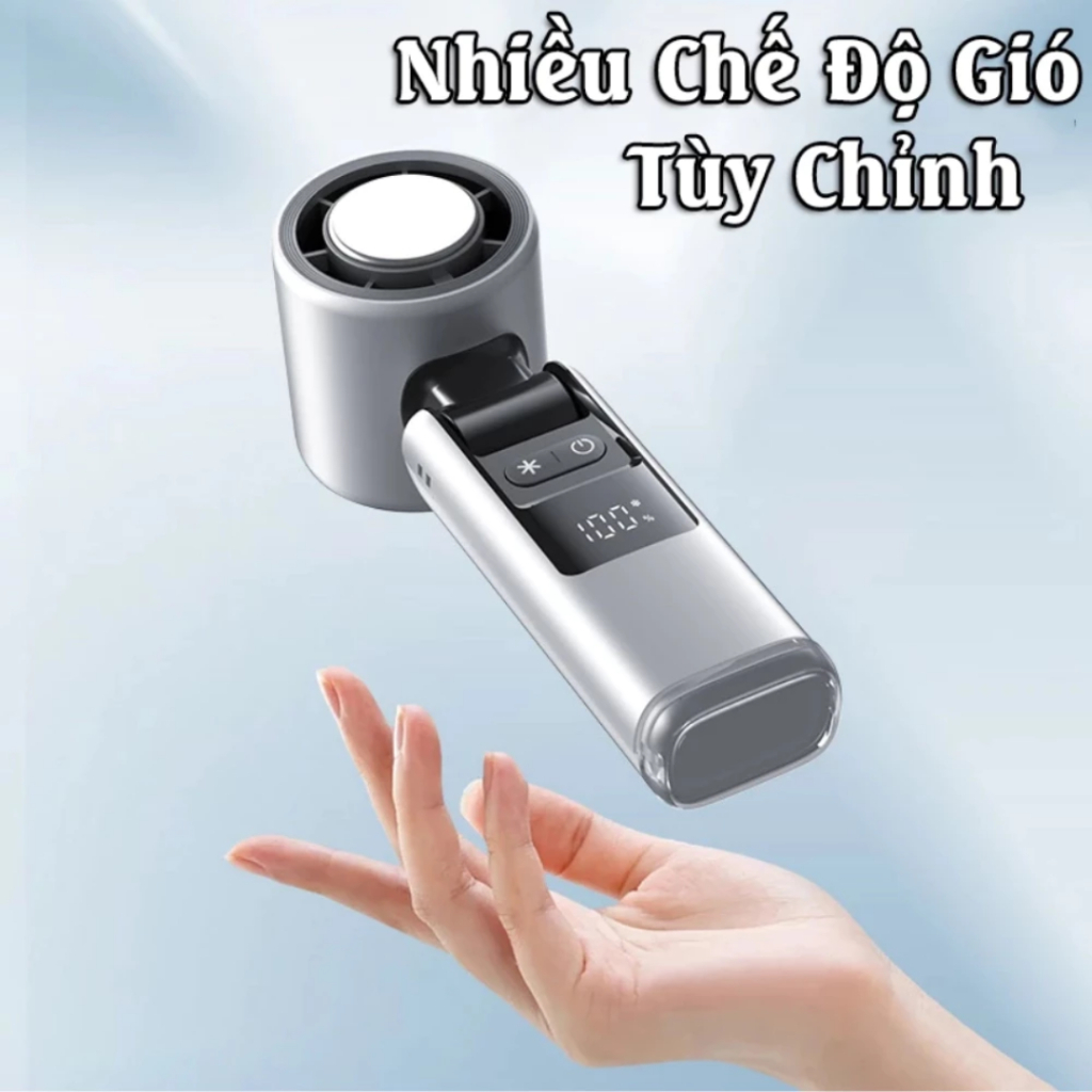 Quạt Cầm Tay Tích Điện Mini Tubor Tốc Độ Gió Siêu Mạnh Dung Lượng Pin 4000mAh Có Sò Lạnh Làm Mát | BigBuy360 - bigbuy360.vn