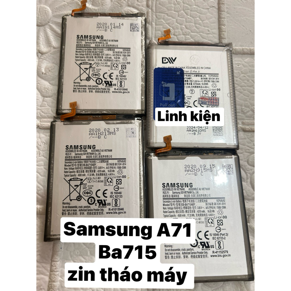 Pin Zin tháo máy  Samsung A71. tặng keo