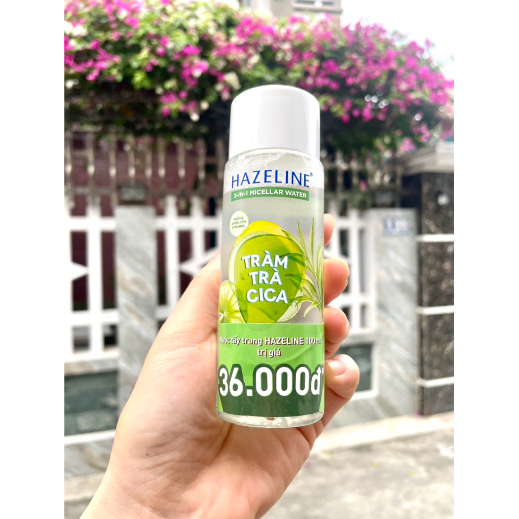 Nước tẩy trang Hazeline tràm trà cica 3in1 100ml