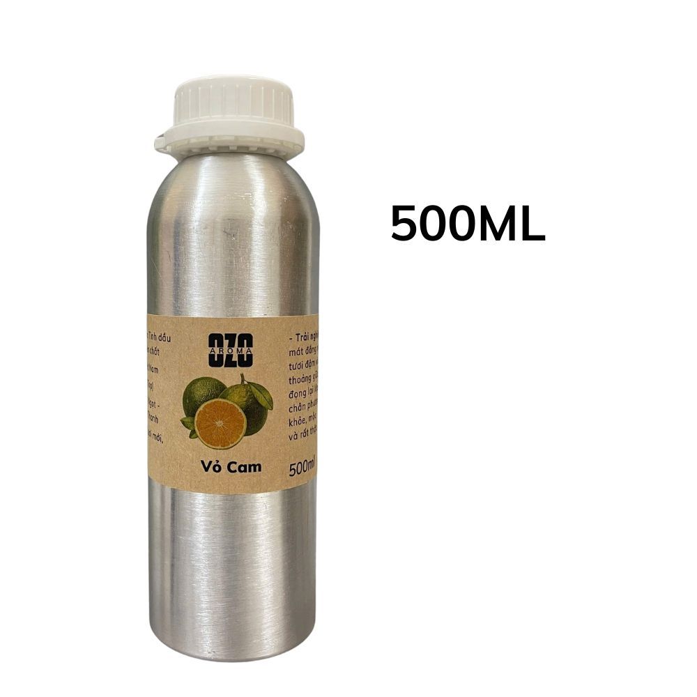 Tinh Dầu Vỏ Cam 500ml - Ozo Aroma - Nguyên Chất Việt Nam - Thơm Mát