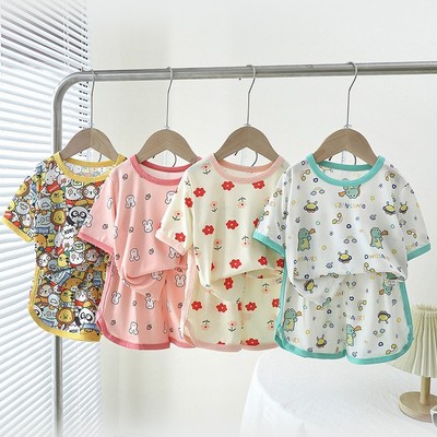 Set Đồ Bộ Ngắn Tay Cho Bé MINT'S CLOSET, Bộ Quần Áo Cộc Tay Họa Tiết Gấu Vải Thun Xốp Cao Cấp (1-5 Tuổi) - DB8116
