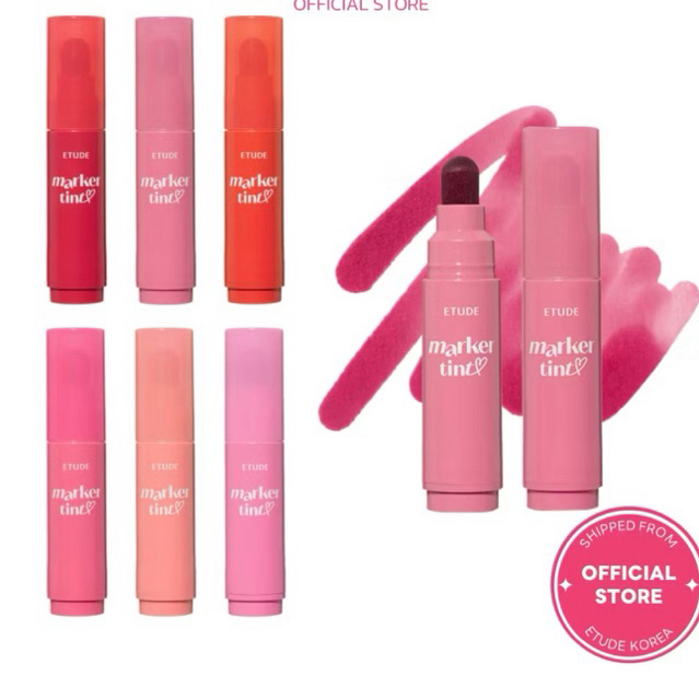 Son Etude water tint 03/marker tint no.04. Son Laka tint mini no.119
