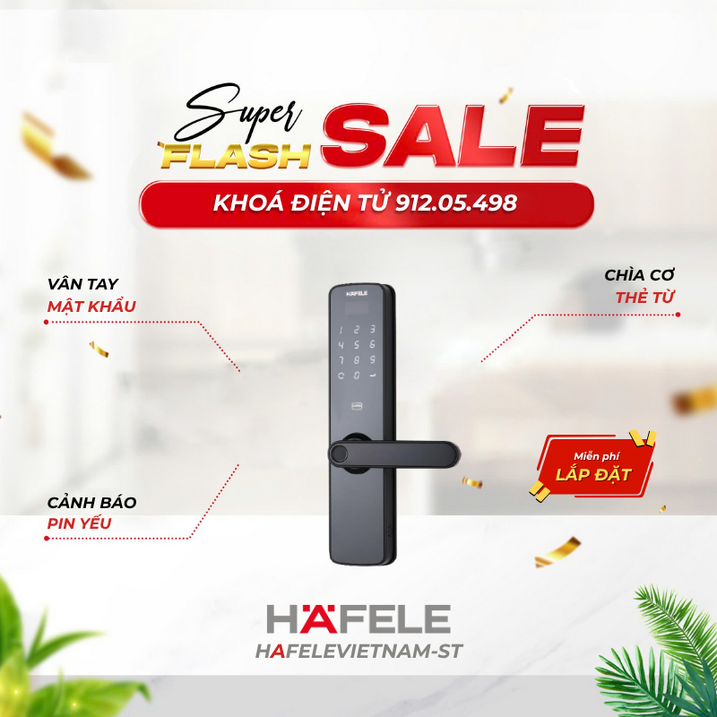 Khóa điện tử Hafele DL7100 912.05.498 bảo hành 2 năm