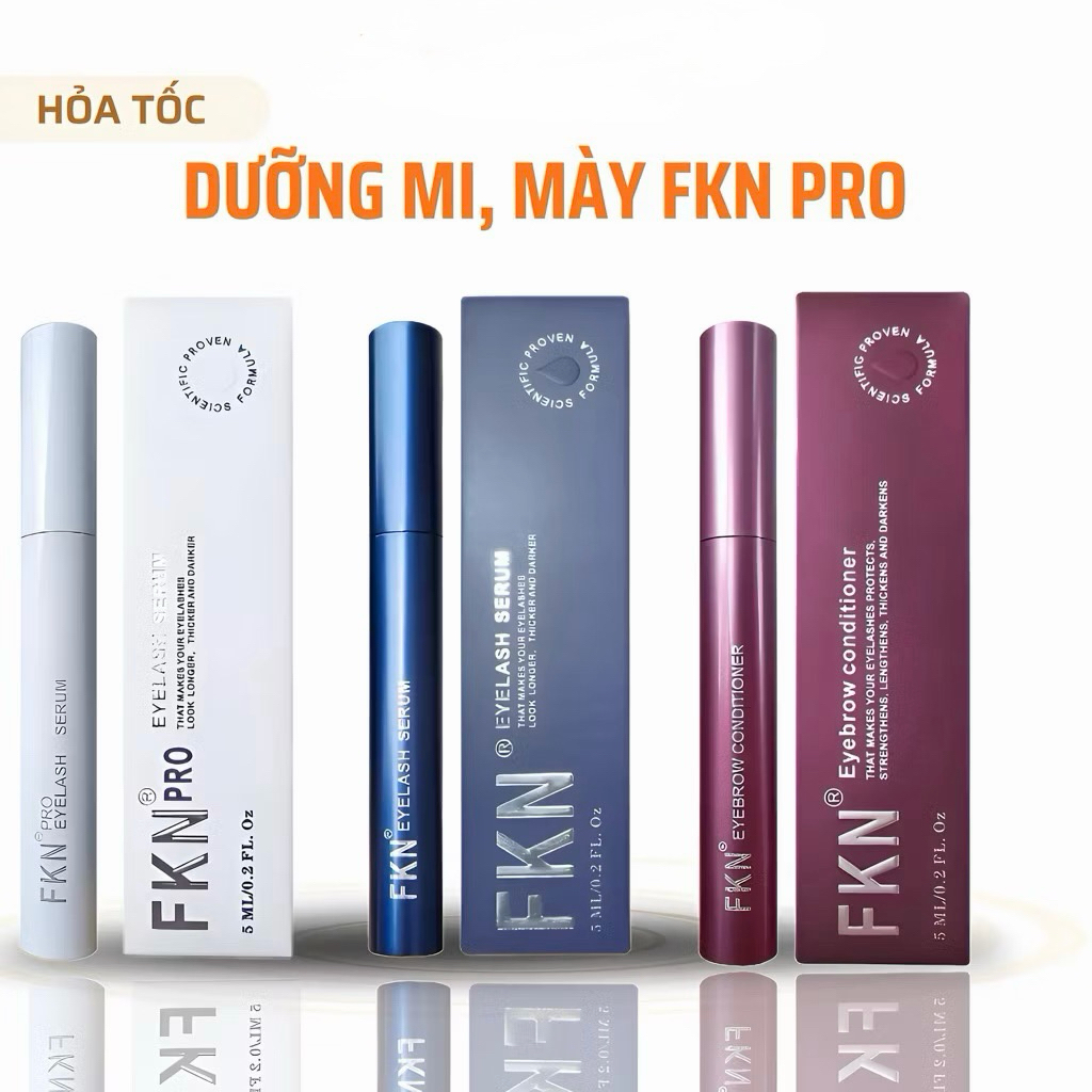 Dưỡng mi mày ngày và đêm Dưỡng Mi Chính Hãng FKN, Serum Dưỡng Mày Combo 3 lọ