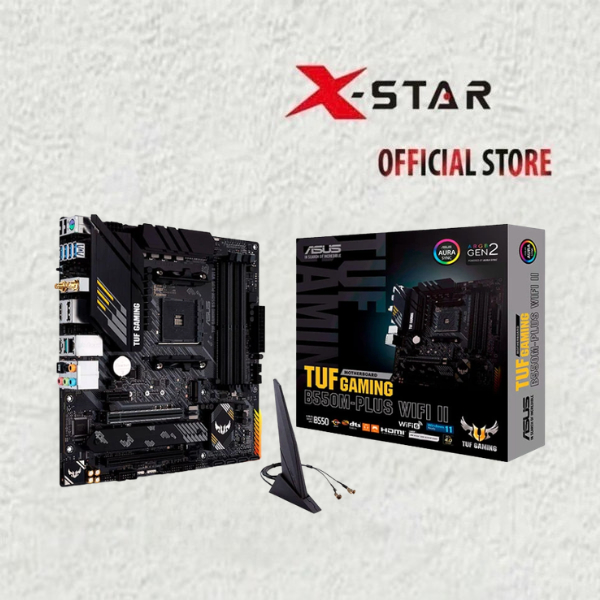 Bo Mạch Chủ ASUS TUF Gaming B550M-PLUS WIFI II DDR4 Socket AM4, WiFi 6, M.2 NVMe, Micro-ATX
