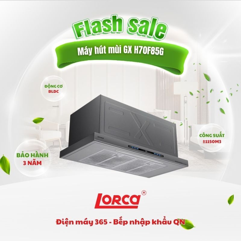 Máy hút mùi âm tủ GrandX GX H70F85G công suất 1150m³/h, Smart Inverter