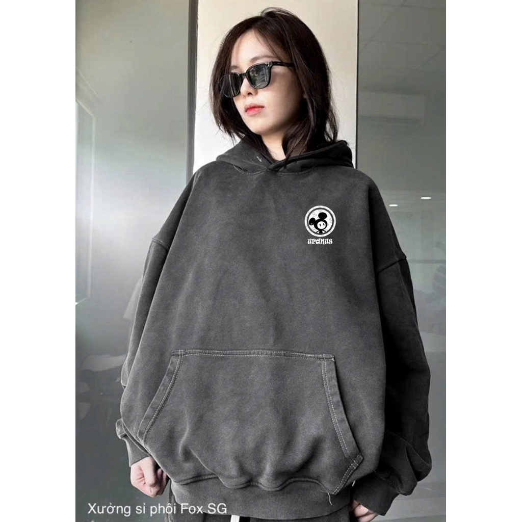 Áo hoodie wash in graphic
