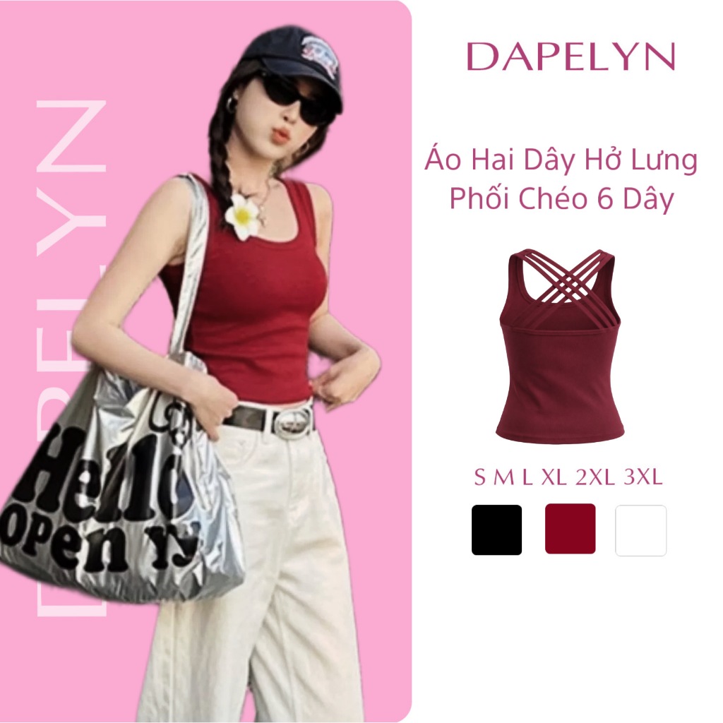 ÁO HAI DÂY ĐAN CHÉO 6 DÂY LƯNG ÔM MÙA HÈ - BL424