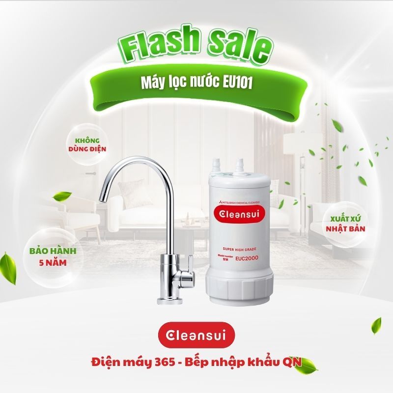 Máy lọc nước dưới bồn rửa Cleansui EU101 4 cấp lọc, không điện không nước thải