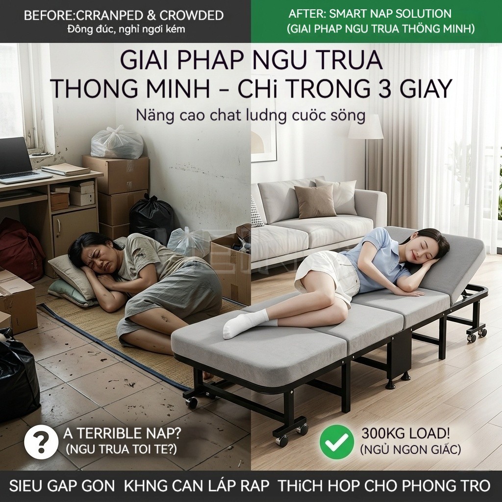 HEINO Giường gấp bệnh viện - 3s gập chống thấm dễ lau không tốn lối đi Dùng cho y tá & chăm bệnh | BigBuy360 - bigbuy360.vn