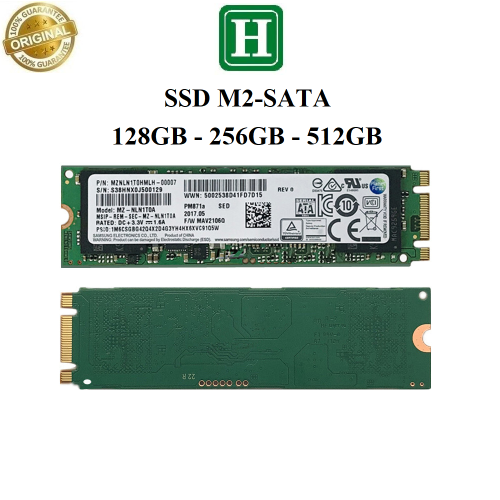 Ổ cứng SSD M2-SATA 120GB - 250GB - 512GB SAMSUNG HYNIX,... hàng tháo máy chính hãng bảo hành 6 tháng
