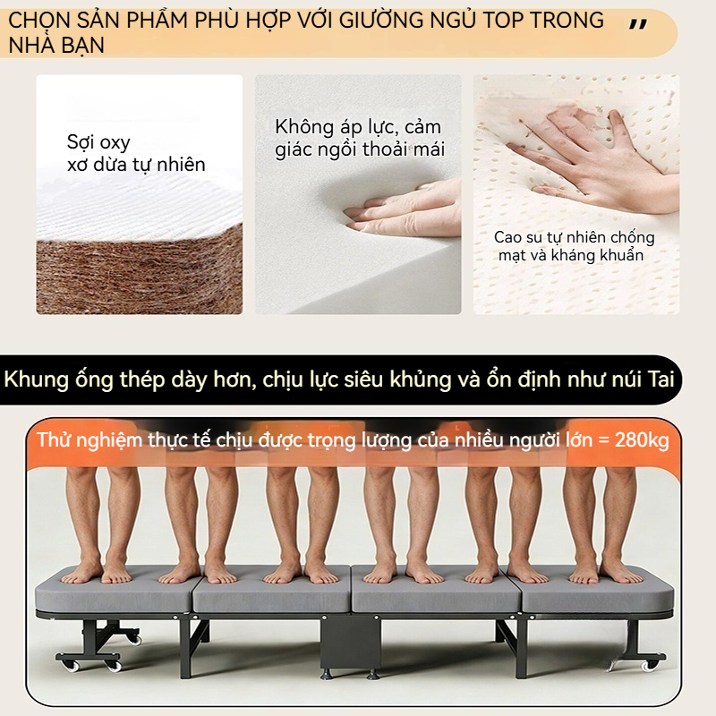 HEINO Giường gấp bệnh viện - 3s gập chống thấm dễ lau không tốn lối đi Dùng cho y tá & chăm bệnh | BigBuy360 - bigbuy360.vn
