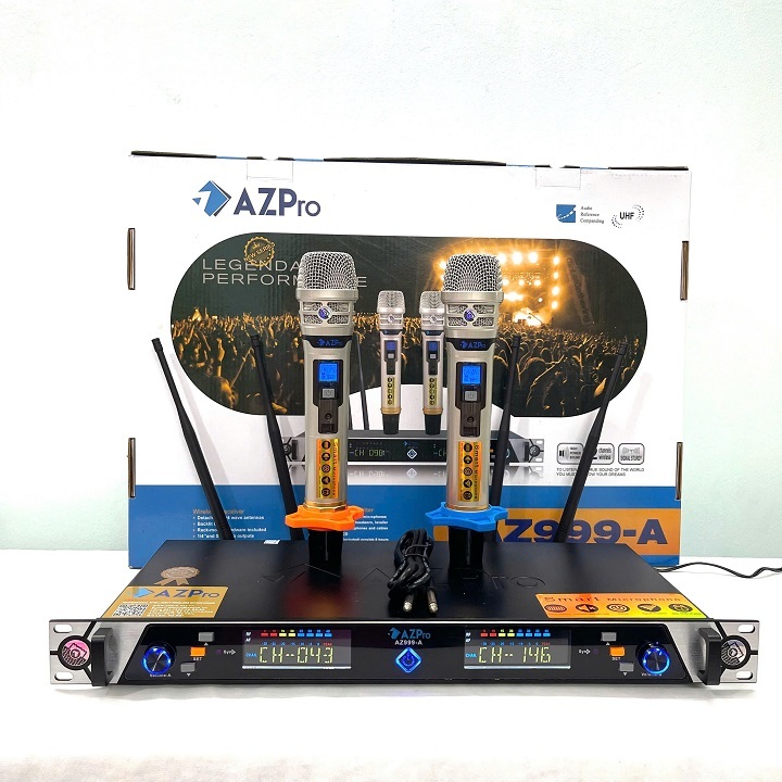 Micro không dây chính hãng AZPRO chống hú,bắt sóng xa dùng cho sự kiện và gia đình