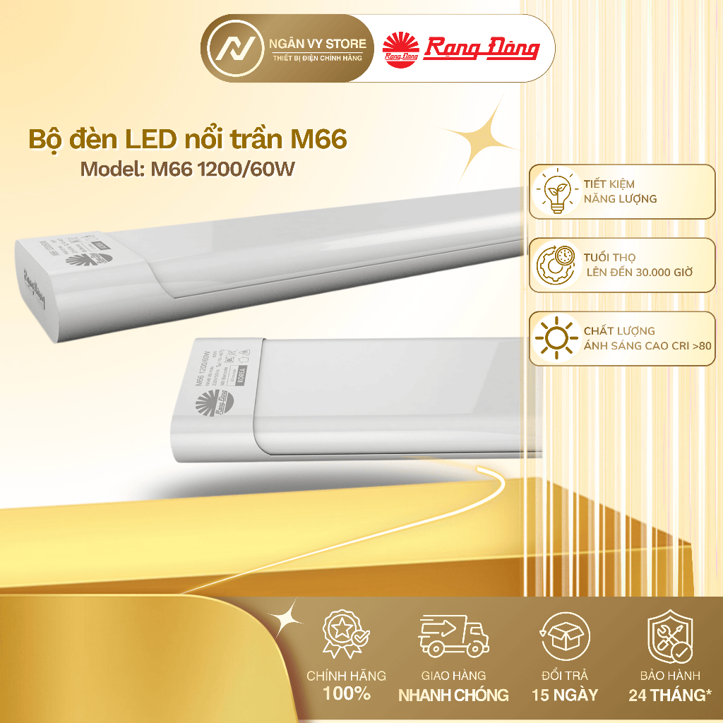 Bộ đèn LED M66 Rạng Đông công suất 60W - Model: M66 1200/60W