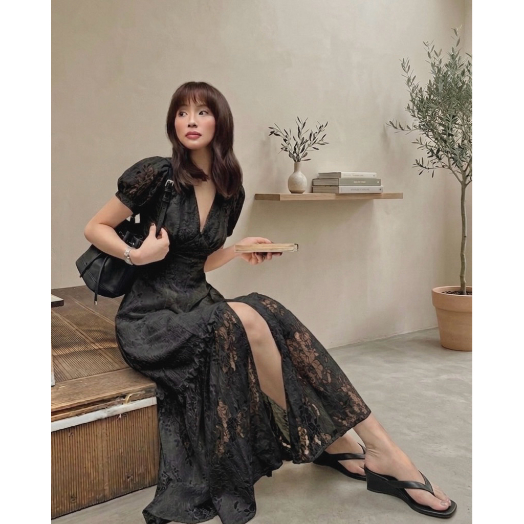 [Hàng Sẵn Về Liên Tục] Đầm Ren Helen Bigsize Dáng Dài Cow.s.house